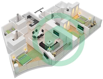 德-格里索诺萨法二号 - 3 卧室公寓类型8 FLOOR 70戶型图 德-格里索诺萨法二号 - 3 卧室公寓类型8 FLOOR 70戶型图