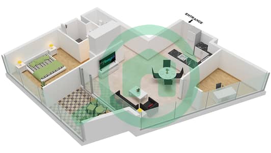 德-格里索诺萨法二号 - 1 卧室公寓类型8 FLOOR 49-50,66-67戶型图 德-格里索诺萨法二号 - 1 卧室公寓类型8 FLOOR 49-50,66-67戶型图