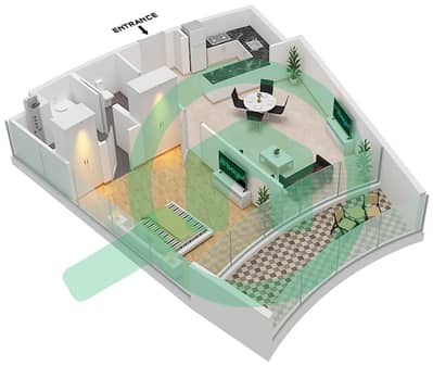 德-格里索诺萨法二号 - 1 卧室公寓类型9 FLOOR 20-36,38-44戶型图 德-格里索诺萨法二号 - 1 卧室公寓类型9 FLOOR 20-36,38-44戶型图