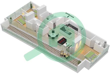 德-格里索诺萨法二号 - 3 卧室公寓类型9 FLOOR 66,72戶型图 德-格里索诺萨法二号 - 3 卧室公寓类型9 FLOOR 66,72戶型图