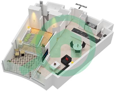 德-格里索诺萨法二号 - 1 卧室公寓类型9 FLOOR 21-36,38-43戶型图 德-格里索诺萨法二号 - 1 卧室公寓类型9 FLOOR 21-36,38-43戶型图