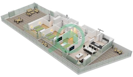 Moonstone Residence - 3 Bedroom Apartment Type B FLOOR TYPICAL 3 Floor plan