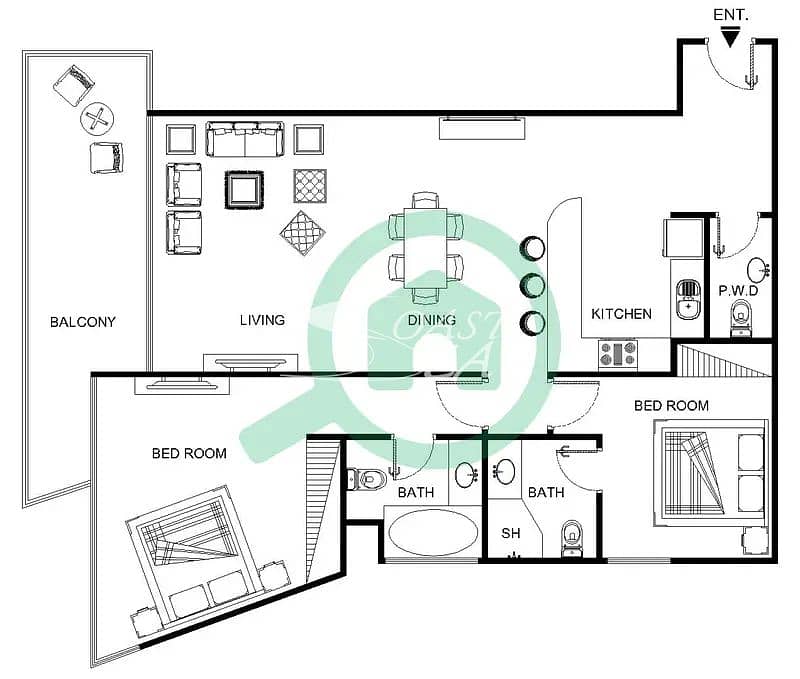 5 damac waves 2 bedroom floor plan. jpeg