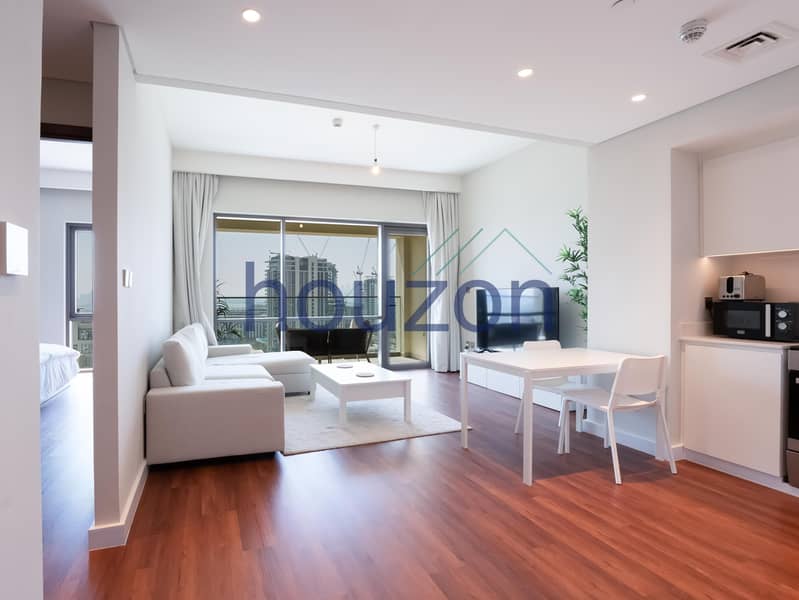 Upgraded 1BR | Burj + Sea View | Furnished| Vacant Upgraded 1BR | Burj + Sea View | Furnished| Vacant
