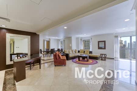 4 Bedroom Flat for Rent in Jumeirah Beach Residence (JBR), Dubai - Maid Room | Marina and Palm Views | Mid Floor