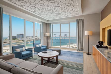 朱美拉海滩住宅（JBR）， 迪拜 3 卧室酒店式公寓待租 - 3BR-Living room2. jpg