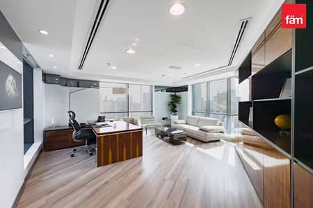 Office for Sale in Business Bay, Dubai - Furnished office space with Burj Khalifa view