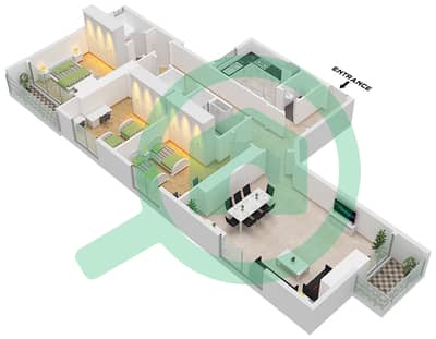 Oasis Tower 1 - 3 Bedroom Apartment Unit 06 Floor plan