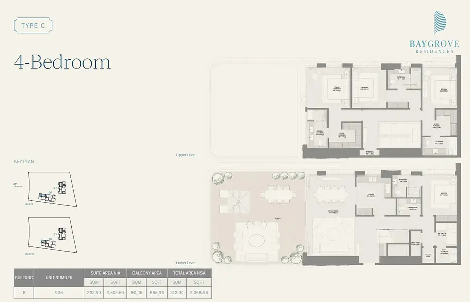 4 BR floor plan