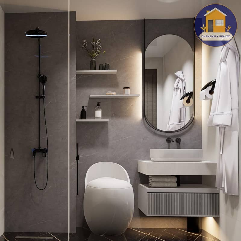 11 elegant bathroom at Tulip Oasis 10 Majan Dubai. jpg