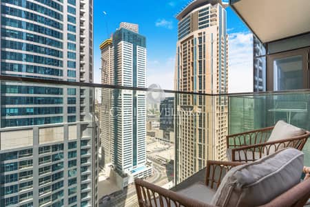 1 Bedroom Apartment for Rent in Dubai Marina, Dubai - Fully Furnished | High Floor | Vacant