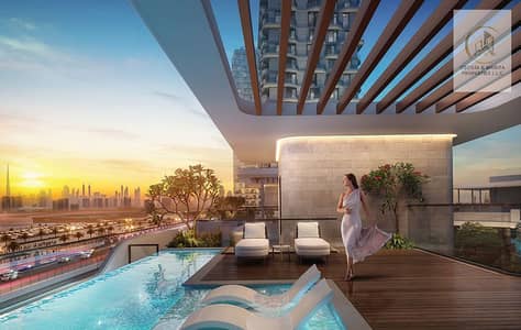 2 Cпальни Апартамент Продажа в Мотор Сити, Дубай - TAKAYA_Pool 1_1. png