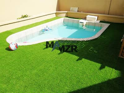 5 Bedroom Villa Compound for Sale in Khalifa City, Abu Dhabi - Compound 3 villas |Private entrance | Pool