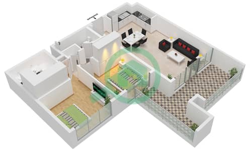Acacia A - 2 Bedroom Apartment Type/unit T2 / UNIT 7 FLOOR 1 Floor plan