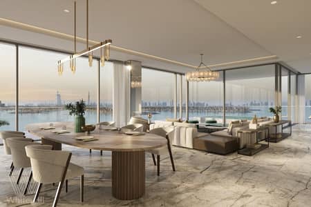 朱美拉棕榈岛， 迪拜 4 卧室顶楼公寓待售 - 1643818940_Six_Senses_Residence_The_Palm_-_Royal_Penthouse_-_Living2. jpg