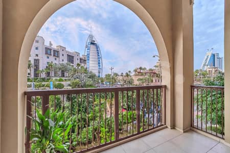 2 Bedroom Flat for Rent in Umm Suqeim, Dubai - Burj Al Arab View | Unfurnished | High Ceiling