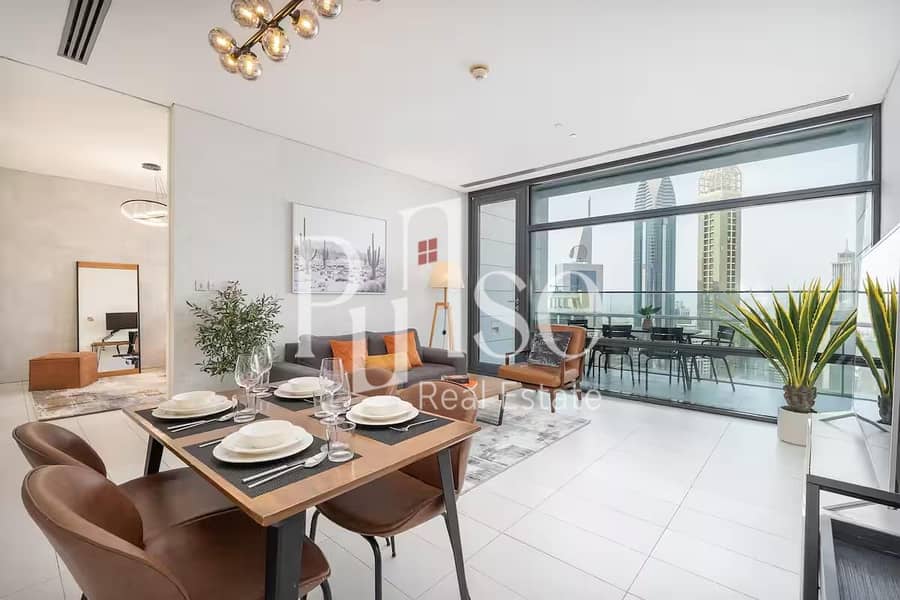 Fully Furnished 1BR | Balcony | DIFC and Sea View Fully Furnished 1BR | Balcony | DIFC and Sea View