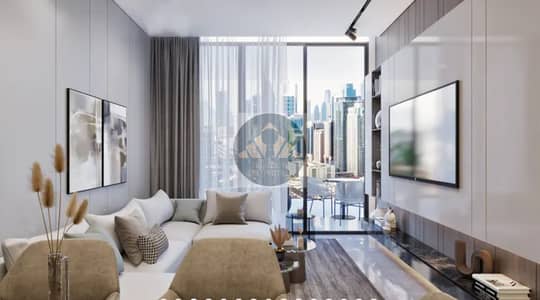 马岩街区， 迪拜 单身公寓待售 - living room. jpg
