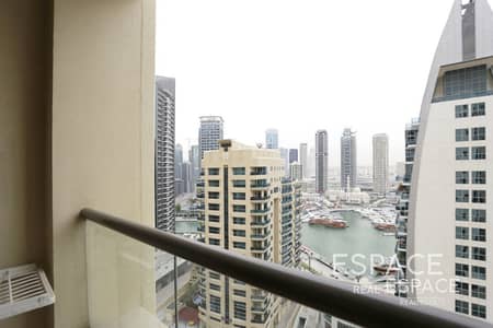 2 Bedroom Flat for Rent in Jumeirah Beach Residence (JBR), Dubai - Semi Furnished | Marina view | Mid Floor