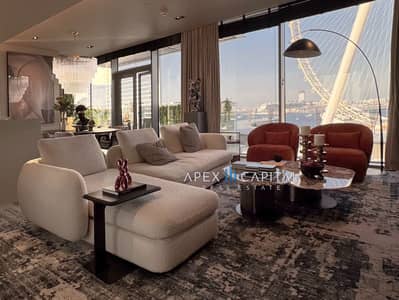 3 Cпальни Апартамент в аренду в Блувотерс Айленд, Дубай - Living room(5). jpg