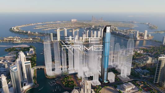 4 Bedroom Penthouse for Sale in Dubai Marina, Dubai - Building with Palm view. jpg