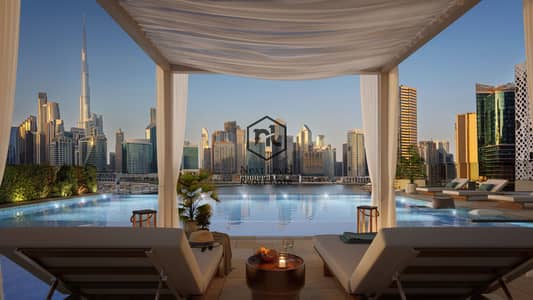 商业湾， 迪拜 2 卧室单位待售 - The Quayside - pool deck. jpg