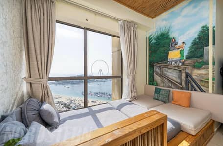 2 Bedroom Apartment for Rent in Jumeirah Beach Residence (JBR), Dubai - Bright Oasis in JBR with Ain Dubai View