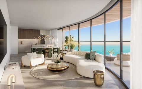 فلیٹ 2 غرفة نوم للبيع في جزيرة ياس، أبوظبي - Sea La Vie_Two bedroom_Living room. jpg
