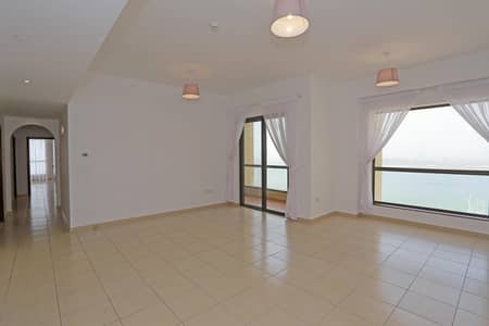 3 Bedroom Apartment for Rent in Jumeirah Beach Residence (JBR), Dubai - Next to Beach Full Sea View 3Beds Maids Apartment