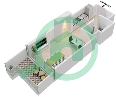 Canal Heights 2 - Studio Apartment Type C11 FLOOR 8 Floor plan