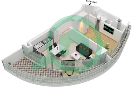 Canal Heights 2 - 1 Bedroom Apartment Type A3-M FLOOR 10 Floor plan