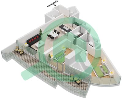 Canal Heights 2 - 2 Bedroom Apartment Type B1 FLOOR 21 Floor plan