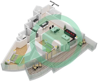 Canal Heights 2 - 2 Bedroom Apartment Type B1-M FLOOR 21 Floor plan