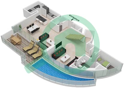 Canal Heights 2 - 3 Bedroom Apartment Type A1-M,A2-M FLOOR 41-44 Floor plan