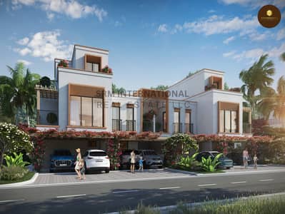 4 Cпальни Таунхаус Продажа в Дамак Лагунс, Дубай - Mykonos - Front 01 Brown. jpg
