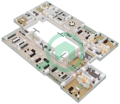 S大厦 - 5 卧室公寓类型B / UNIT 2 FLOOR 58-59戶型图