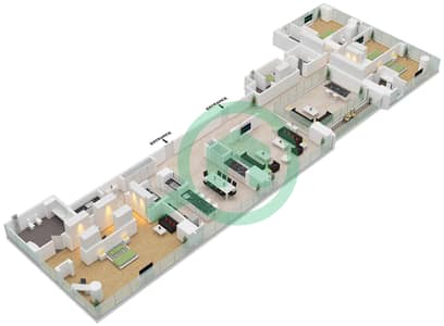 S大厦 - 4 卧室公寓类型／单位D / UNIT 1 FLOOR 56戶型图