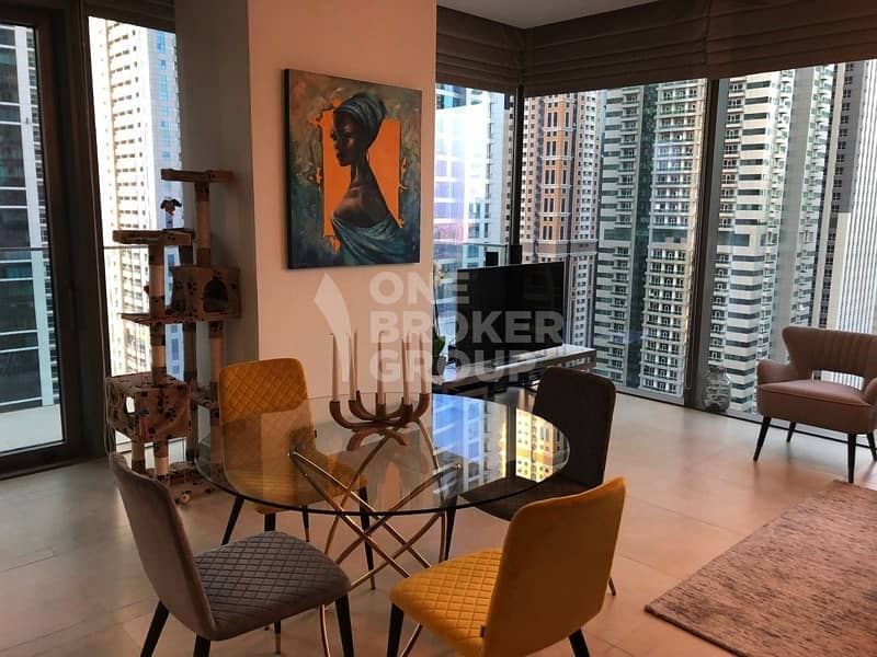 Fully Furnished 2 BR | Partial Marina View