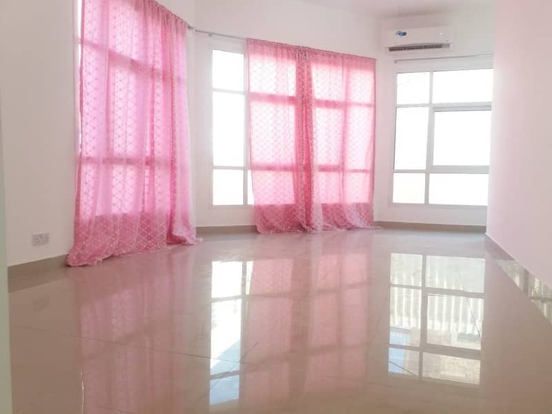 Neat 1 BHK apt with pvt garden & 2 bhatroom available for rent MBZ city.