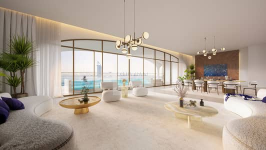 3 Bedroom Apartment for Sale in Palm Jumeirah, Dubai - Ocean House by Ellington - living room. jpg