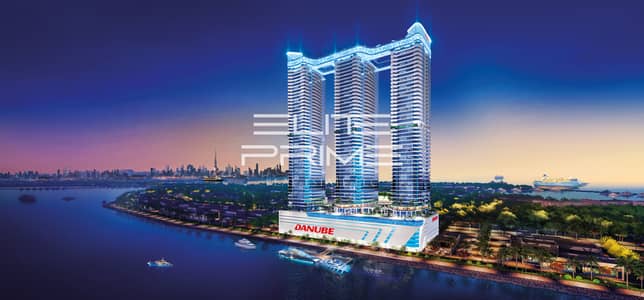 فلیٹ 1 غرفة نوم للبيع في مدينة دبي الملاحية، دبي - Oceanz3_night_view. jpg