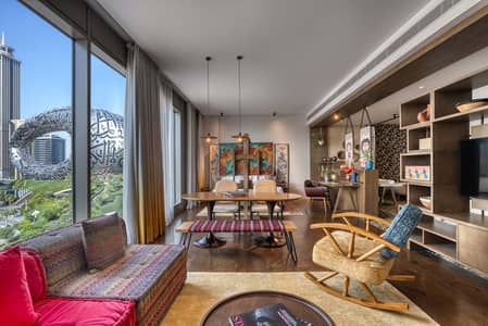 شقة فندقية 1 غرفة نوم للايجار في مركز دبي التجاري العالمي، دبي - Artist Village Suite + . jpg