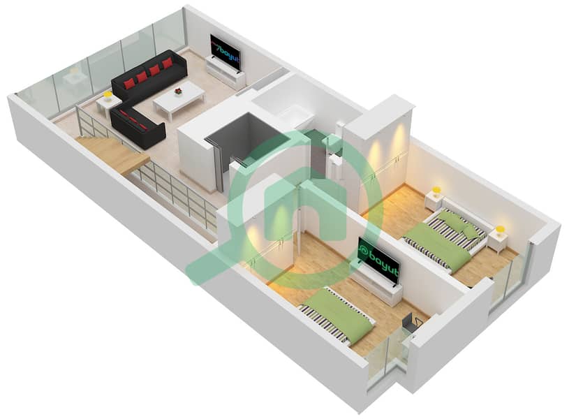 Nad Al Sheba Gardens 2 - Таунхаус 3 Cпальни планировка Тип 3E-G2 Type 3E-G2 Floor First interactive3D