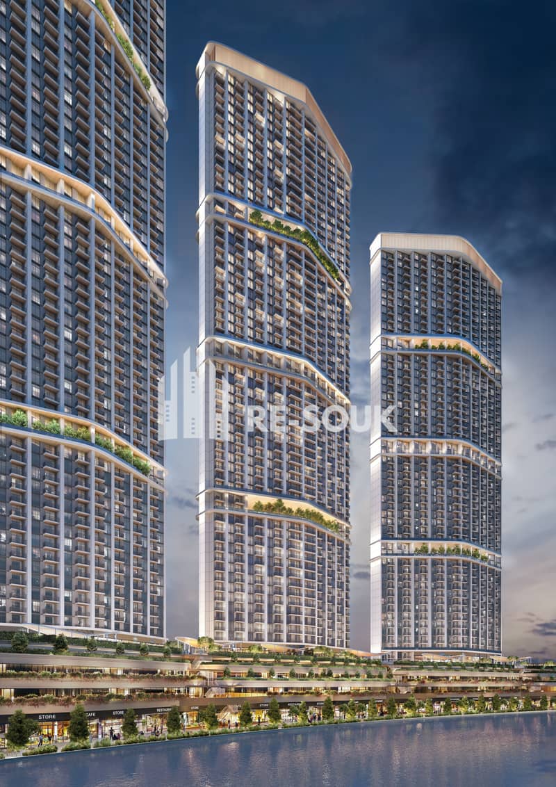 5 A6_DIMOND TOWER_CANAL SIDE_NIGHT VIEW_RENDER. jpg