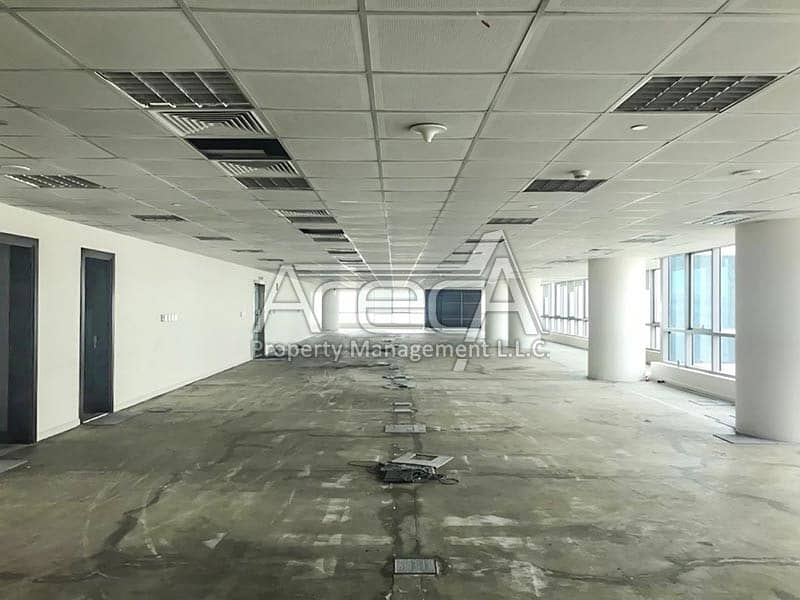 Semi Fitted Full Commercial Floor for Rent in Al Khalidiya Area!