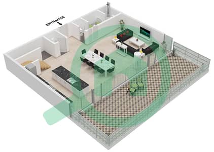 Quattro Del Mar Building 1 - 3 Bedroom Townhouse Type/unit GARDEN TOWNHOUSE / UNIT 1 Floor plan