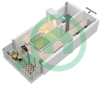 Quattro Del Mar Building 1 - Studio Apartment Type/unit A / UNIT 2-5 FLOOR 1-12 Floor plan