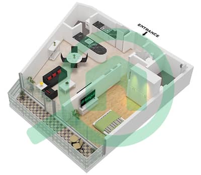 Quattro Del Mar Building 1 - 1 Bedroom Apartment Type/unit D/UNIT 9,11-14 FLOOR 1-8 Floor plan Quattro Del Mar Building 1 - 1 Bedroom Apartment Type/unit D/UNIT 9,11-14 FLOOR 1-8 Floor plan