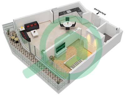 Quattro Del Mar Building 1 - 1 Bedroom Apartment Type/unit L / UNIT 8-11 FLOOR 1-8 Floor plan Quattro Del Mar Building 1 - 1 Bedroom Apartment Type/unit L / UNIT 8-11 FLOOR 1-8 Floor plan