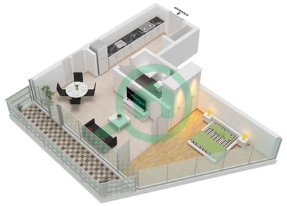 Quattro Del Mar Building 2 - 1 Bedroom Apartment Type/unit E / UNIT 4,7-9 FLOOR 1-8 Floor plan Quattro Del Mar Building 2 - 1 Bedroom Apartment Type/unit E / UNIT 4,7-9 FLOOR 1-8 Floor plan